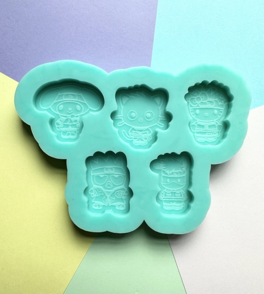 Cute Friends Meet Naru Flats Palette Silicone Mold