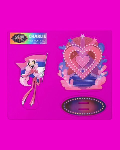 Vivziepop Hazbin Hotel Charlie Morningstar Pride Standee 2025 Hand Sold OUT RARE