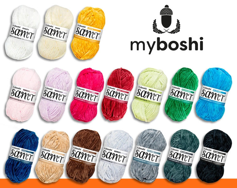 MyBoshi 100 g velvet wool chenille yarn baby amigurumi fluffy 17 colours
