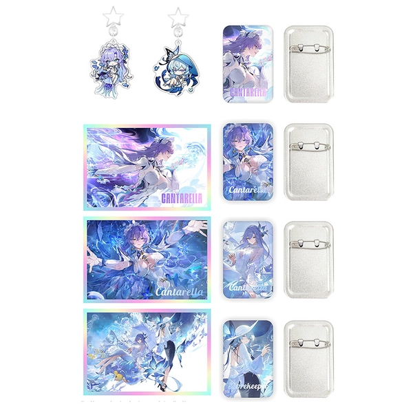 WuWa Cantarella Merch Wuthering Waves Shorekeeper Keychain Cantarella Badges - All