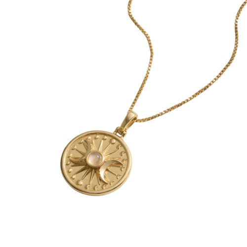 Alanis x Awe Triple Moon Necklace (Gold) | Default Title