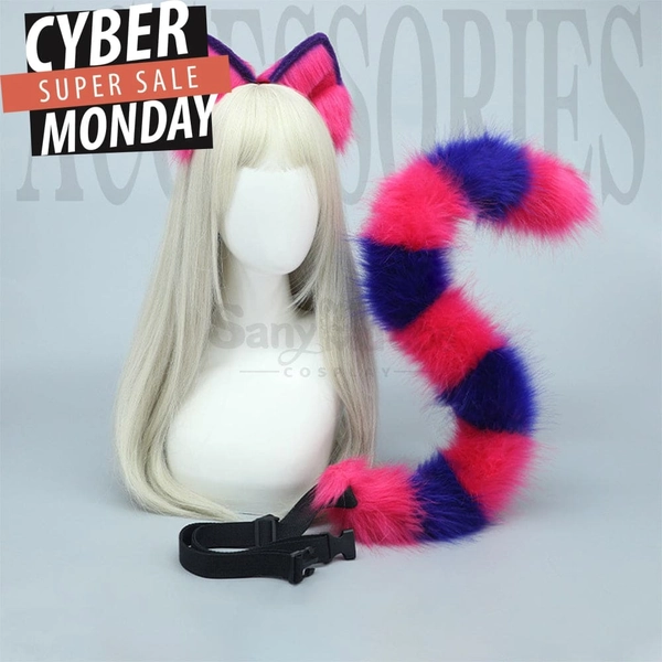 【In Stock】Cheshire Cat Ears & Tail Cosplay Props