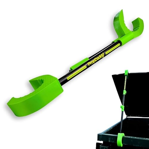 PropDaddy Trash and Recycling Dumpster Lid Prop Tool, Non-Contact Dumpster Opener, 3 Foot Lid Clearance, Black and Green