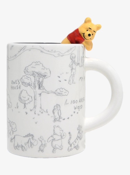 Disney Winnie the Pooh Hundred Acre Wood Map Critter Mug