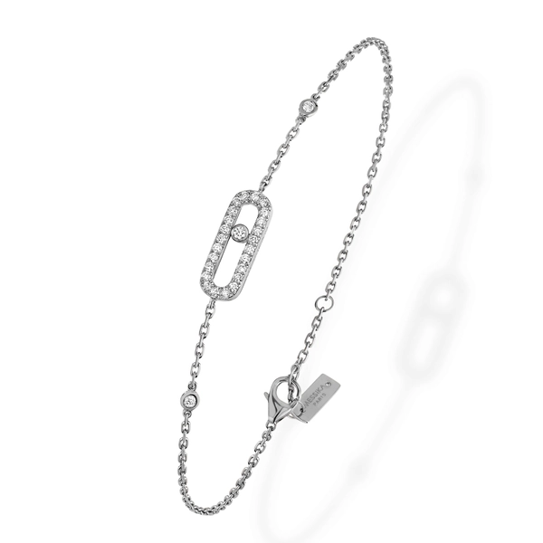 Messika Move Uno Pavé Diamond Bracelet in 18ct White Gold