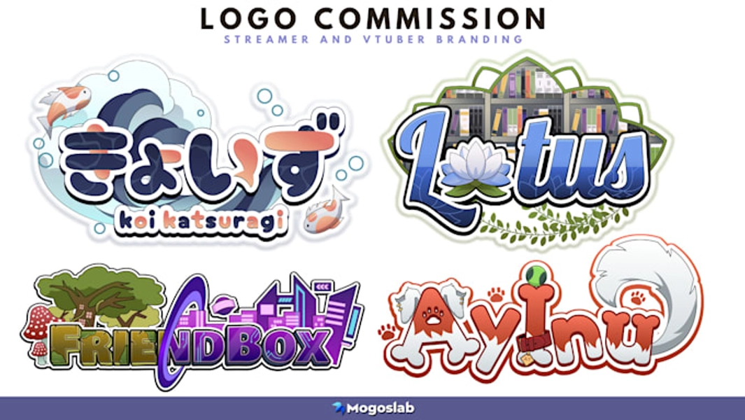 design an anime style logo for vtubers and twitch streamers