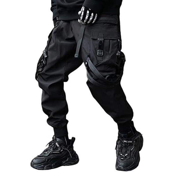 XYXIONGMAO Men's Techwear Pants Japanese Streetwear Goth Black Cargo Pants Men Jogger Fashion Tripp Pants