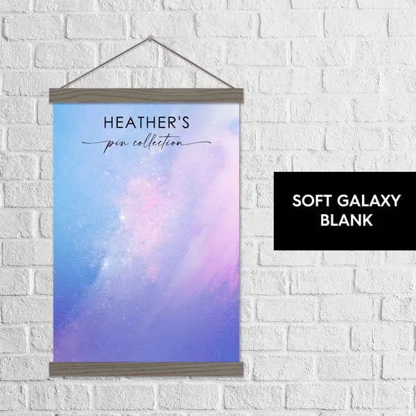 Soft Blue Galaxy Pin Collection Canvas Display Banner | Pin Display