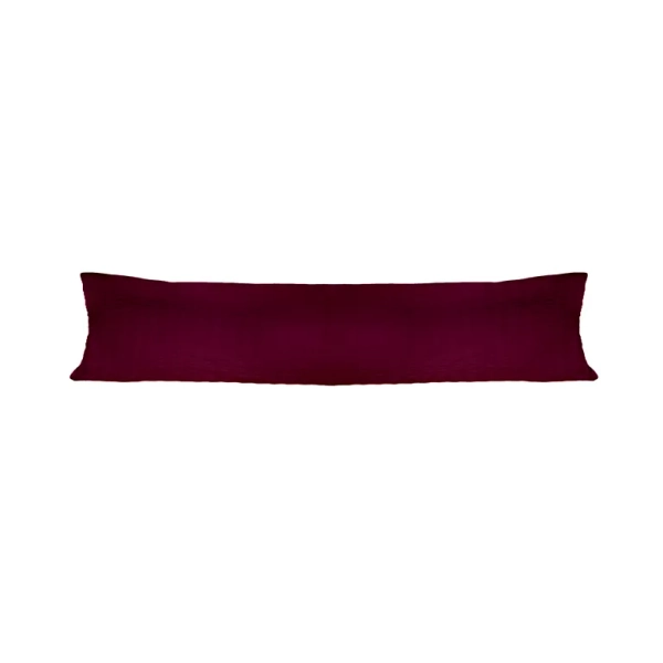 Body Pillow Cover made of Cotton Sateen | Smooth Waffle Pomme Granate
