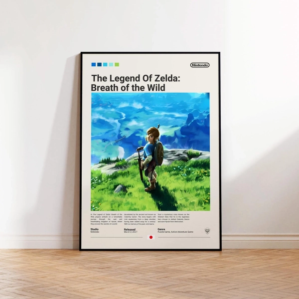 The Legend of Zelda Poster, Gaming Room Poster, BOTW Poster, The Legend of Zelda Fan Gift, Gaming Print Poster, Gamer Gift,Video Game Poster