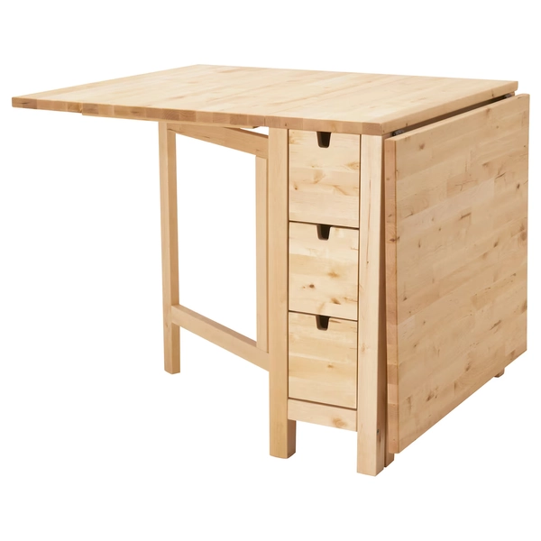 NORDEN Klapptisch - Birke 26/89/152x80 cm