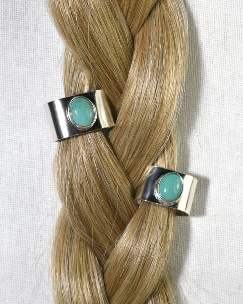 Turquoise Braid Band Set (2) — Silver to Strands 