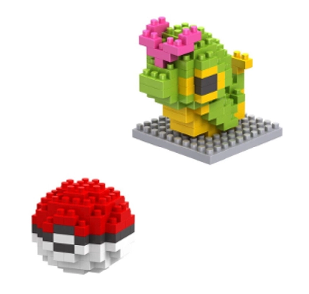 #0010 Caterpie and Pokeball (nanoblocks)