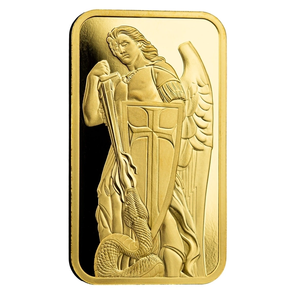 1 oz Gold Bar - Scottsdale Mint Archangel .9999 Gold Bar (in Certi-Lock®) #A507