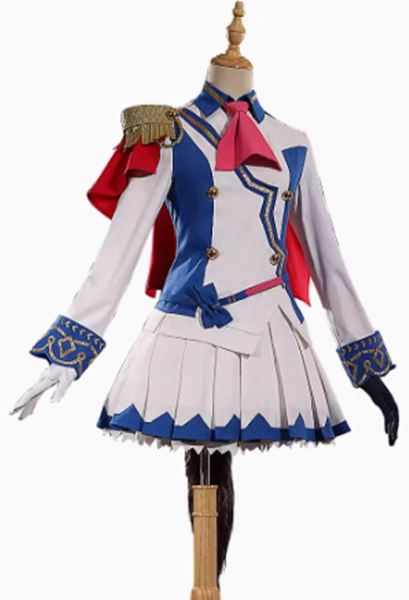 Uma Musume Pretty Derby Tokai Teio Costume de Cosplay Veste et jupe plissée avec châle et gants
