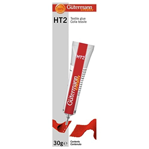 Gutermann HT2 Glue for Fabrics Applications Wool Tapes Resistant Repairs Hem Cotton Washing