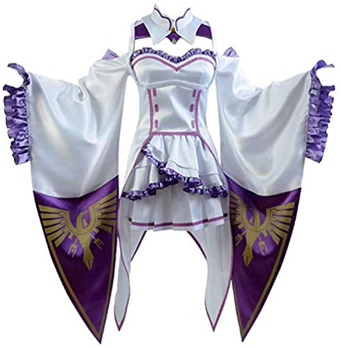 HonRmon Re Life in a Different World from Zero Emilia Outfit Gown Dress Cosplay Costume - Women-S