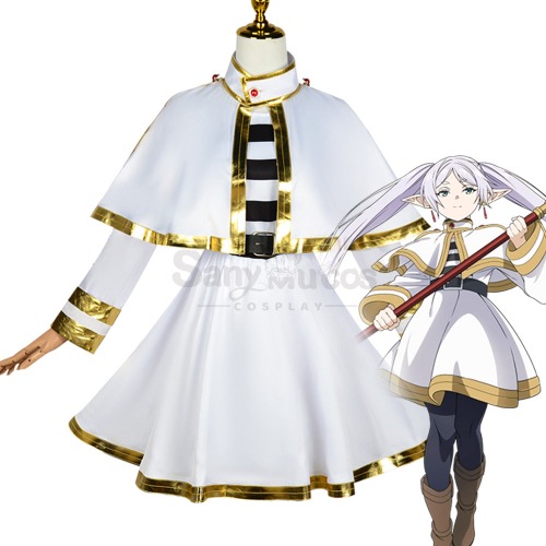 【In Stock】Anime Frieren: Beyond Journey's End Cosplay Frieren Cosplay Costume Plus Size - S