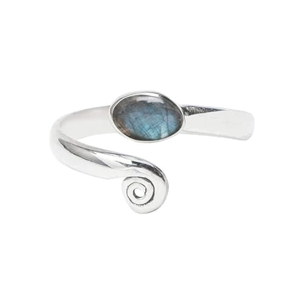 Grey Blue Labradorite Stone Toe ring midi ring 925 Sterling Silver Girls Toe Ring Midi Ring Women Body Jewellery Adjustable Toe Ring Handmade Toe ring gemstone toe rings