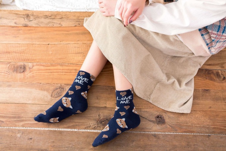Adore Me Sockies - Navy Baby Fox