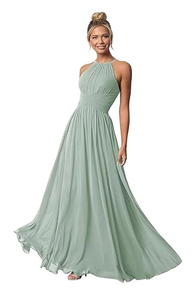 Chiffon Halter Dress