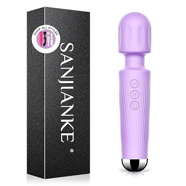 Vibrator Wand, Female Adult Sex Toys, Clit Stimulator,Vibrators for Her,Sex Wand Vibrators Massager,Vibrator Sex Toy Wand,Dildo,8 Speeds & 20 Patterns,Sex Wand Vibrators, Gifts for Women - Violet