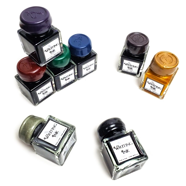 Writing Ink-Desktop square bottle with wax seal screw cap