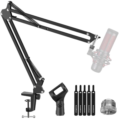 InnoGear Microphone Arm, Upgraded Mic Arm Microphone Stand Boom Suspension Stand with 3/8" to 5/8" Screw Adapter Clip for Blue Yeti Snowball, HyperX QuadCast SoloCast, Yeti x and other Mic, Large - Large