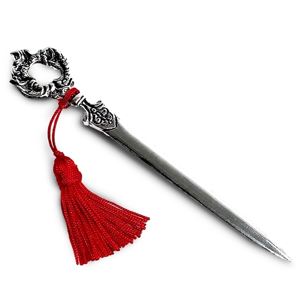 Letter Opener Victorian Antique-style Pewter-Made in Italy