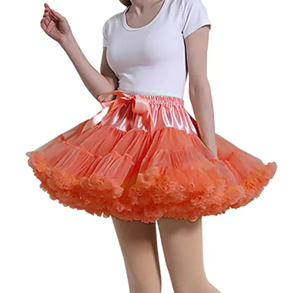 MeiLiMiYu Women's Petticoat Skirt Adult Puffy Tutu Skirt Layered Ballet Tulle Pettiskirts Dress Costume Underskirt