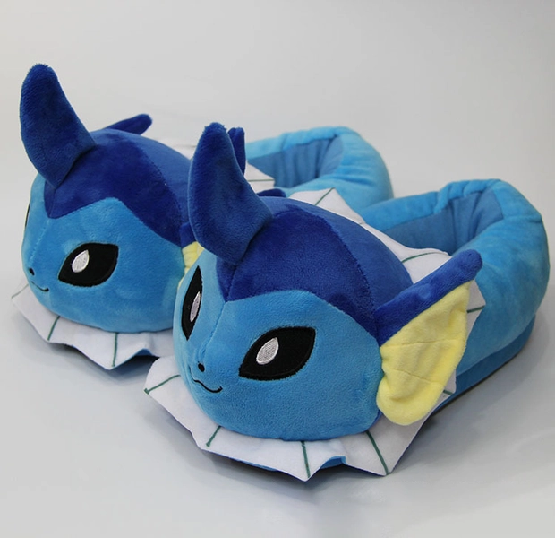 Plush Vaporeon Slippers Anime Indoor Slippers