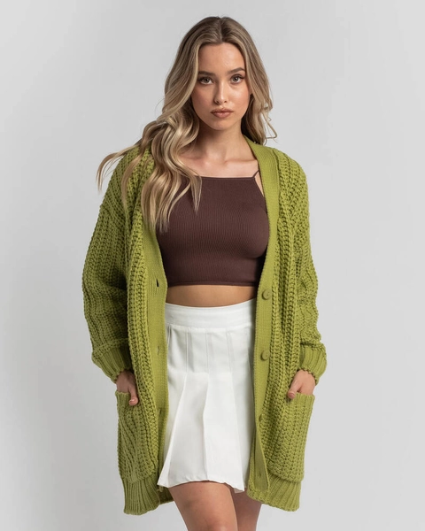 Knit Cardigan - Green