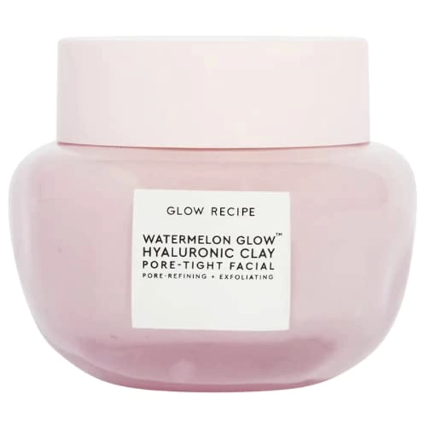 Glow Recipe Clay Mask for Face - Pore Minimizer Facial Mask with Hyaluronic Acid, Kaolin Clay, PHA & BHA - Hydrating, Brightening & Exfoliating Mask for All Skin Types - (2.03oz/60mL)