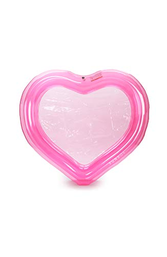 FUNBOY Giant Inflatable Luxury Clear Pink Heart Kiddie Pool, Year-Round Fun for Ball Pits, Swimming Pools, a Summer Pool Party and the Beach - Pink Heart