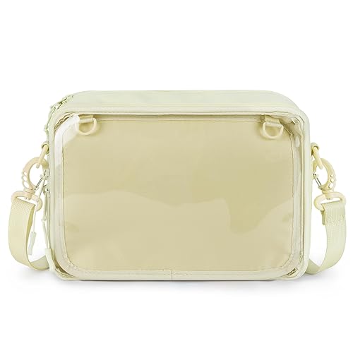 STEAMEDBUN Ita Bag Crossbody Small Ita Purse Pin Display Bag with Insert - White