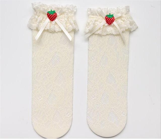 Berry Babydoll Stockings - Cream