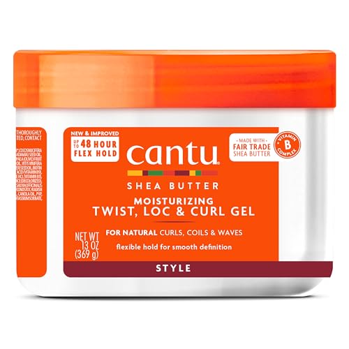 Cantu - Feuchtigkeitesspendendes Twist&Lock Gel - Anti-Frizz Styling Gel für lockiges und strukturiertes Haar - 1er Pack (1x 370g) CTU07005 - Einzelbett