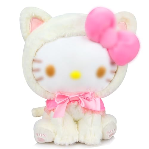 Hello Kitty Plüschtier Kuscheltier, Hello Kitty Plüschtier Spielzeug, Hello Kitty Plüschpuppe, Hello Kitty Plüsch Spielzeug Kurzem Plüsch Waschbar Stofftier für Kinder (Hello Kitty)