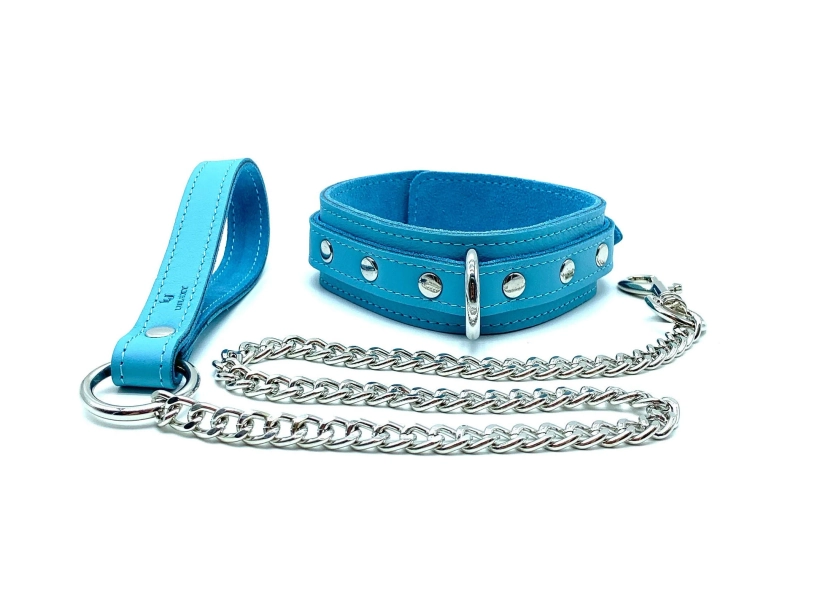 Choker Collar and Leash Set VIENNA Italian Leather