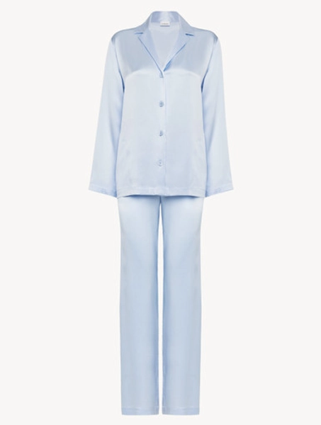 Azure silk pajama set