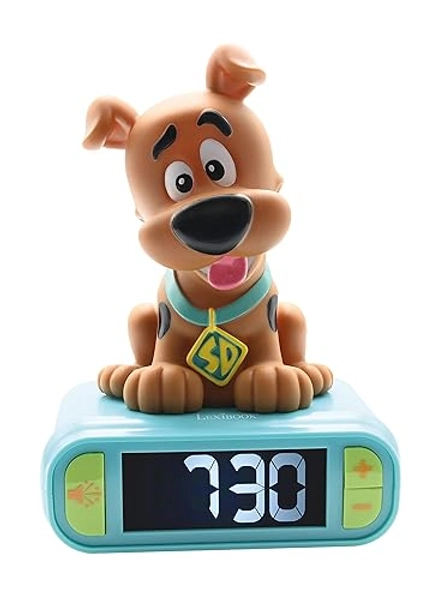 Lexibook - Scooby-Doo Digital Alarm Clock for Kids with Night Light Snooze, Childrens Clock, Luminous Scooby-Doo, Blue Colour - RL800SD