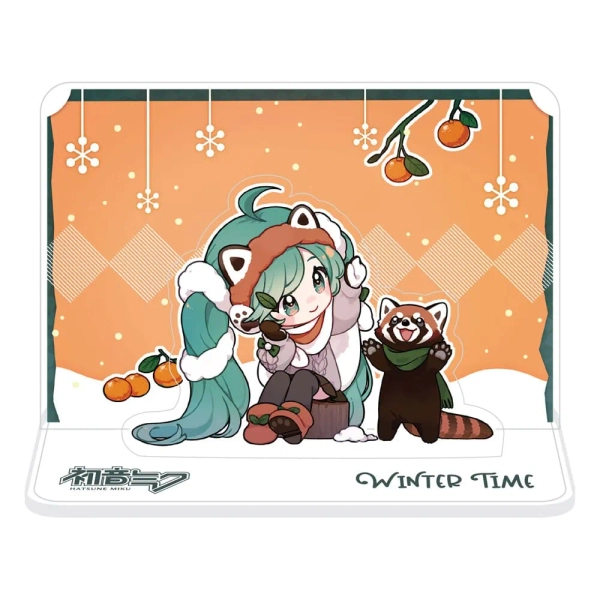 Hatsune Miku Acrylic Figurka Standee Miku and Red Panda (Winter Time) 11 cm POPbuddies