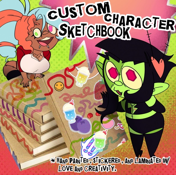 custom character sketchbooks