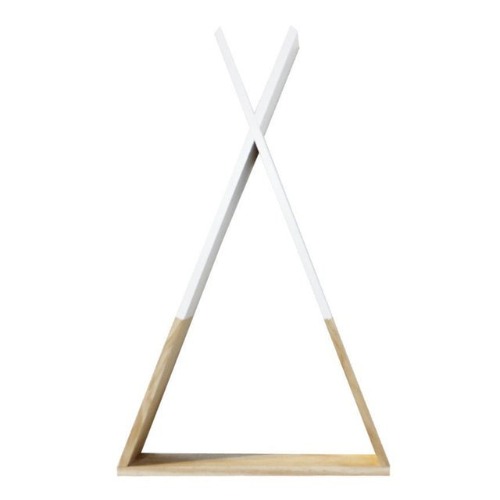 Nordic Nursery Wooden Teepee Shelf - White