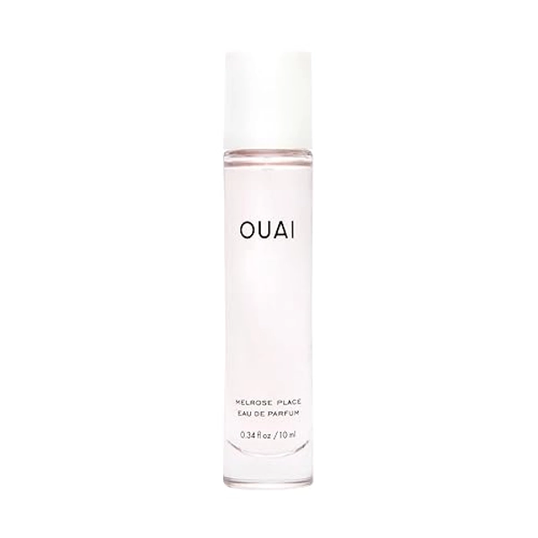 OUAI Melrose Place Eau de Parfum Travel Size - Elegant Womens Perfume for Everyday Wear - Fresh Floral Scent has Notes of Champagne, Bergamot & Rose with Delicate Hints of Cedarwood & Lychee (.34 Oz)