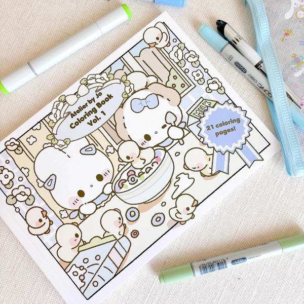 Cozy Creatures Coloring Book for Adults and Kids with 21 Original Designs