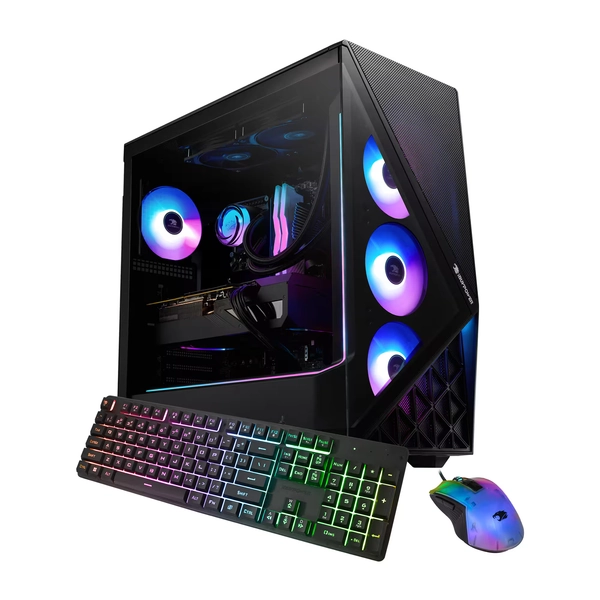 iBUYPOWER - Slate Gaming Desktop PC - AMD Ryzen 7 7800X3D, NVIDIA GeForce RTX 5060Ti 16GB, 32GB DDR5 RGB,1TB SSD - Black