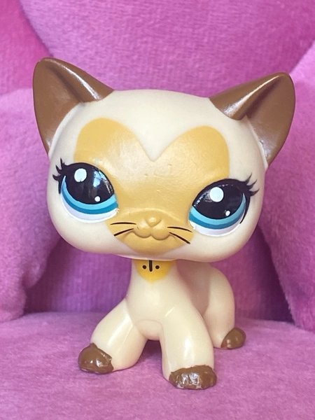 Littlest Pet Shop LPS Cream Siamese Shorthair Short Hair Kitty Cat #3573