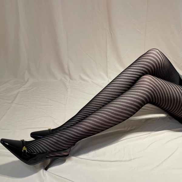 Spiral Patterned Black Fishnets | Etsy