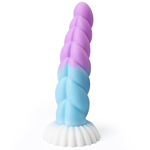 Realistic Monster Silicone Dildo - 11.2" Shaped Liquid Dildo with Strong Suction Cup, Huge Thick Dildo for Women, Anal Plug Dildo Prostate Massager Adult Sex Toy - 11.2 in - Pink,Blue&White